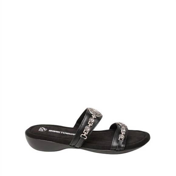 NEW MINNETONKA women's brenn strappy sandal in black - Picture 4 of 5